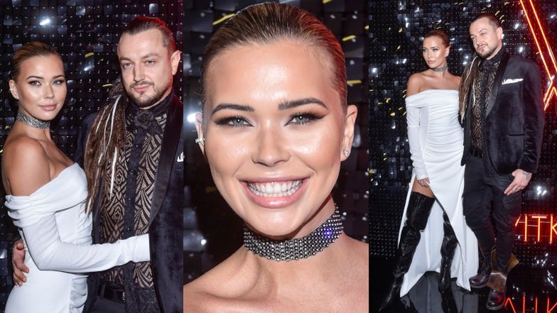 Sandra Kubicka i Baron na ściance Vitkaca 