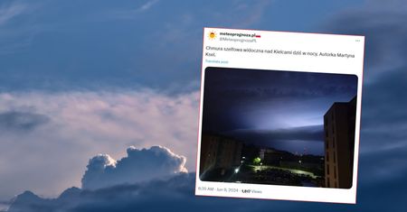 To nie fotomontaż. Była noc. Nagle pojawiła się nad Kielcami