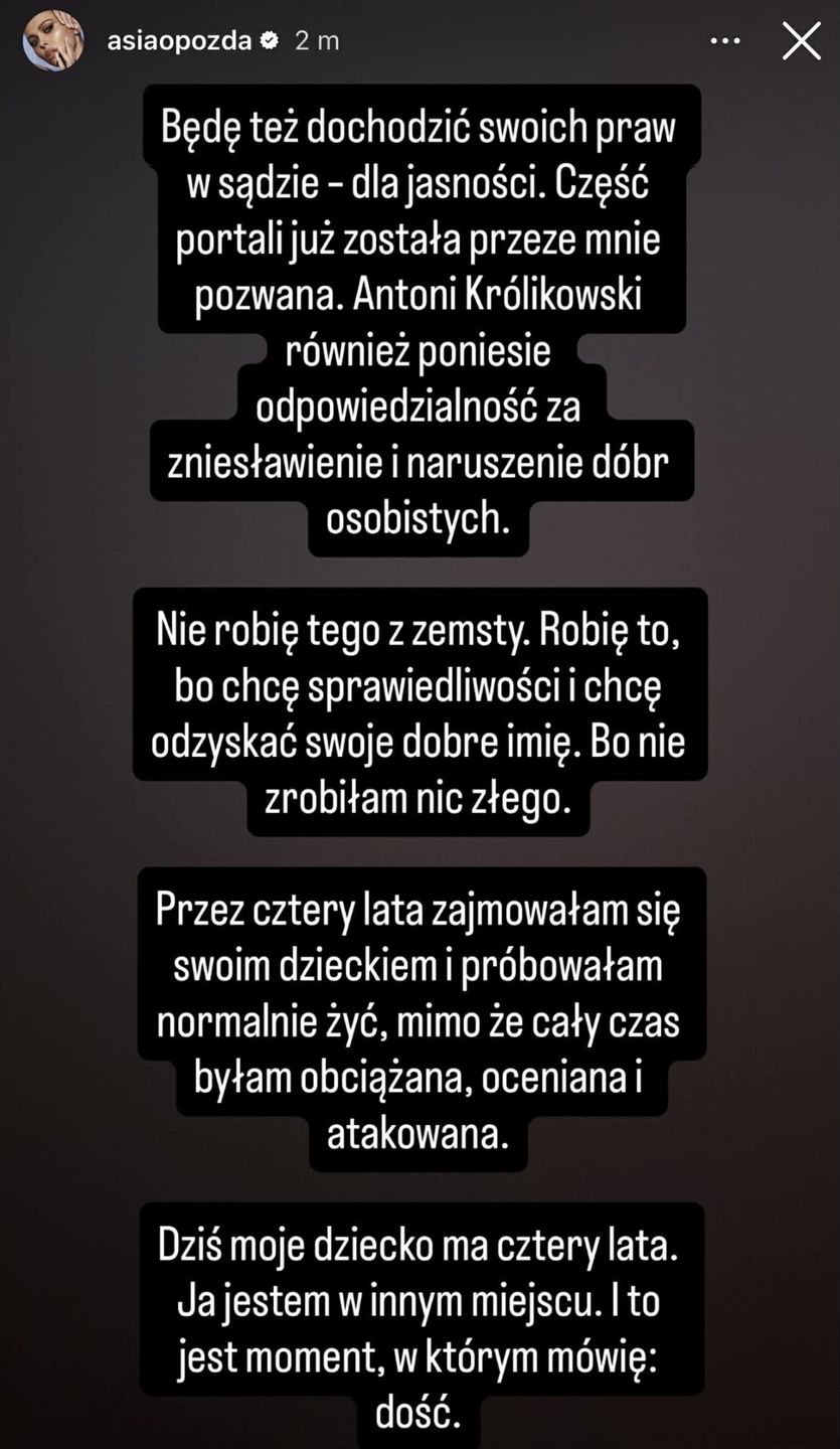 Joanna Opozda uderza w Królikowskiego w serii ostrych wpisów