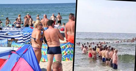 Łańcuch życia w Międzyzdrojach. Nastolatek pod wodą