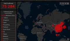 Internetowa strona informuje o ekspansji Covid-19. Ponad 2 tys. śmiertelnych ofiar koronawirusa