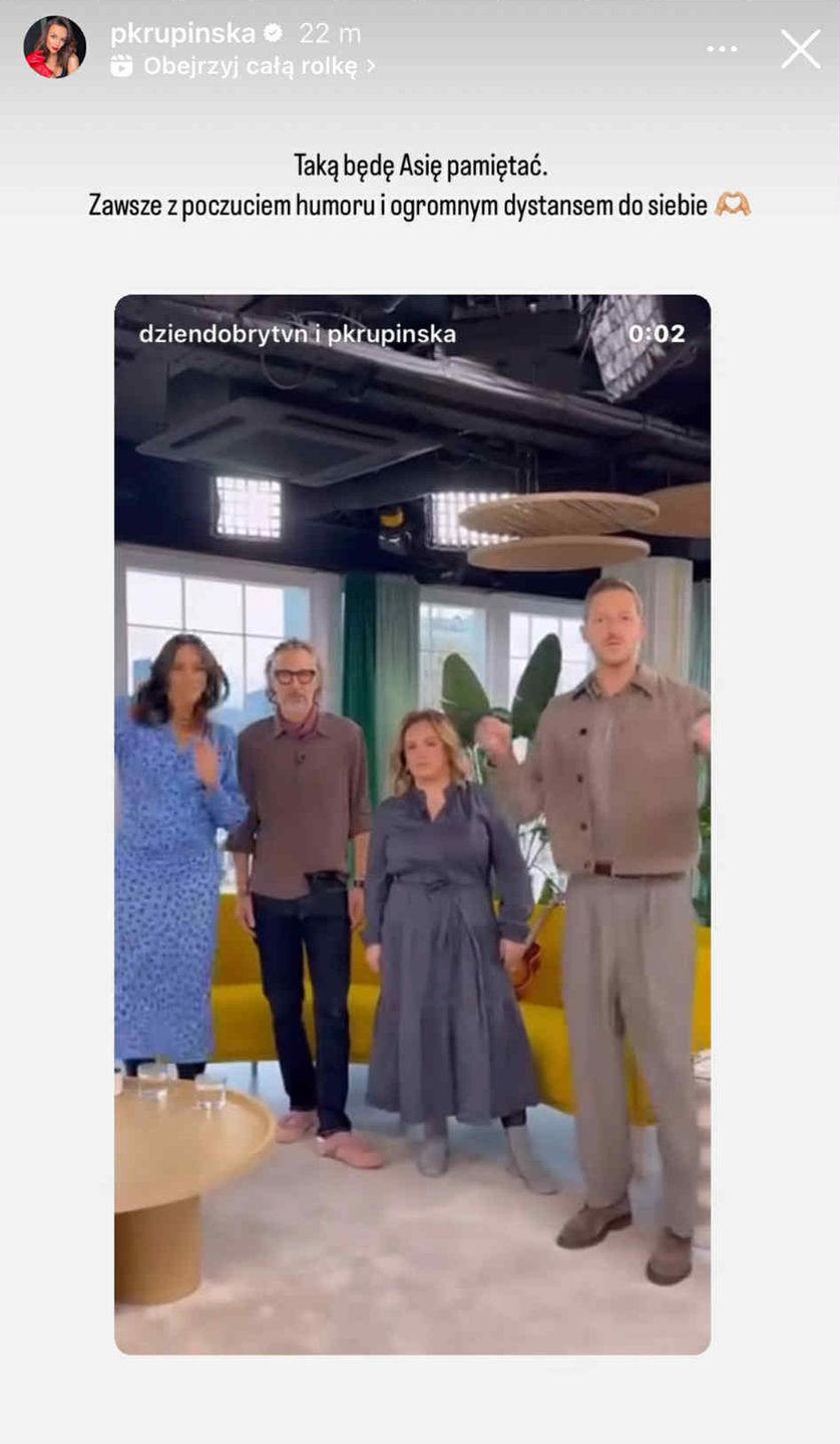 Paulina Krupińska żegna Joannę Kołaczkowską