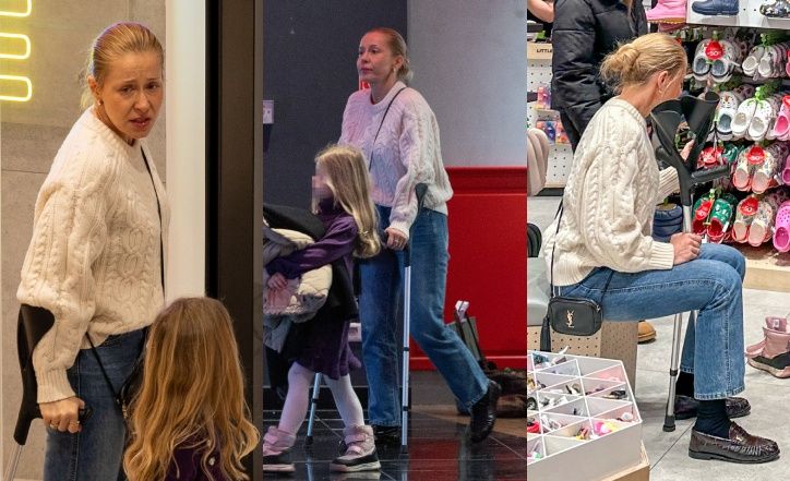 Katarzyna Warnke buszuje po centrum handlowym z córką