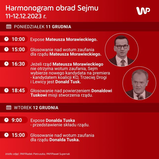 Harmonogram obrad Sejmu