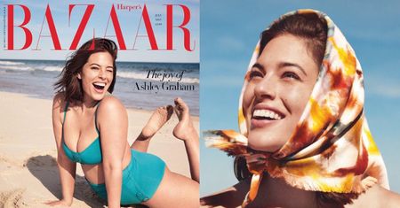 Naturalna Ashley Graham powraca w plażowej sesji dla "Harper's Bazaar"