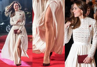Księżna Kate odsłania nogi na czerwonym dywanie (ZDJĘCIA)