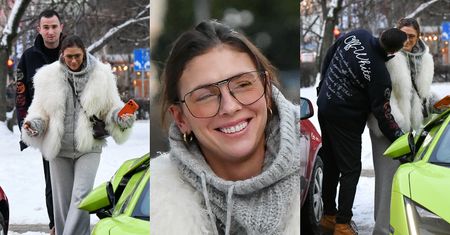 Narzeczony Klaudii Halejcio daje jej całusa i otwiera drzwi do wartego 3,5 miliona złotych lamborghini. Dżentelmen? (ZDJĘCIA)