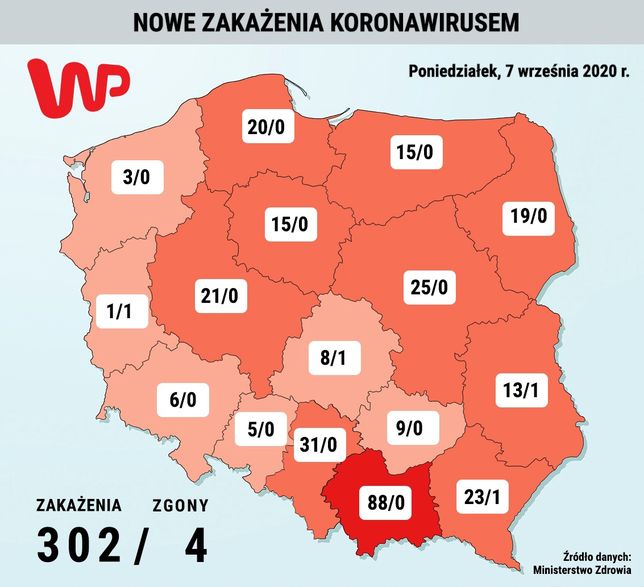 Mapa zachorowań