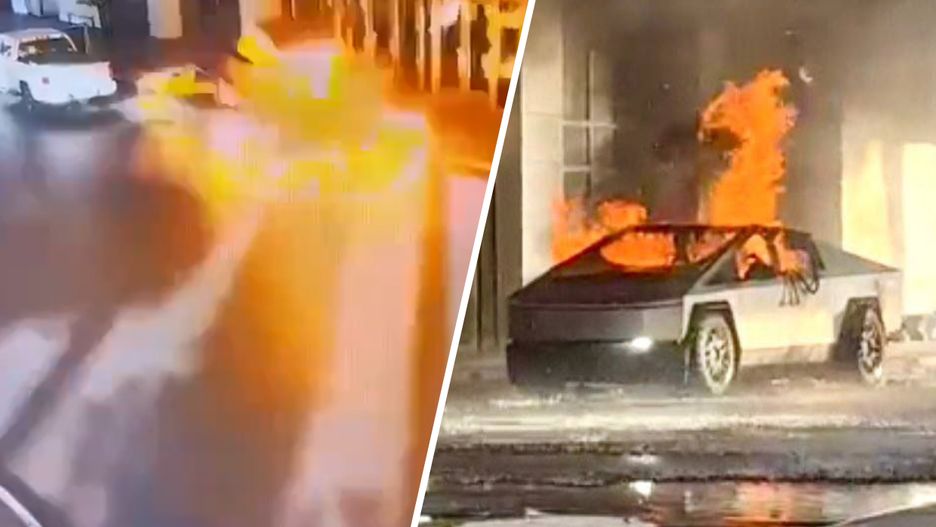 Tesla Cybertruck wybuchła przed hotelem Trumpa w Las Vegas