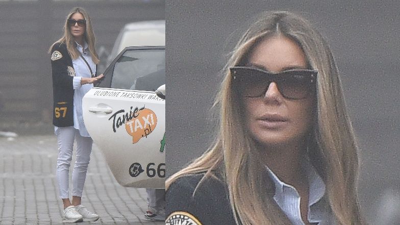 Stęskniona za tropikami Małgorzata Rozenek mknie z rodziną na lotnisko 