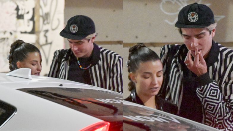 Julia Wieniawa i Nikodem Rozbicki pytają przechodniów o papierosa i całują się