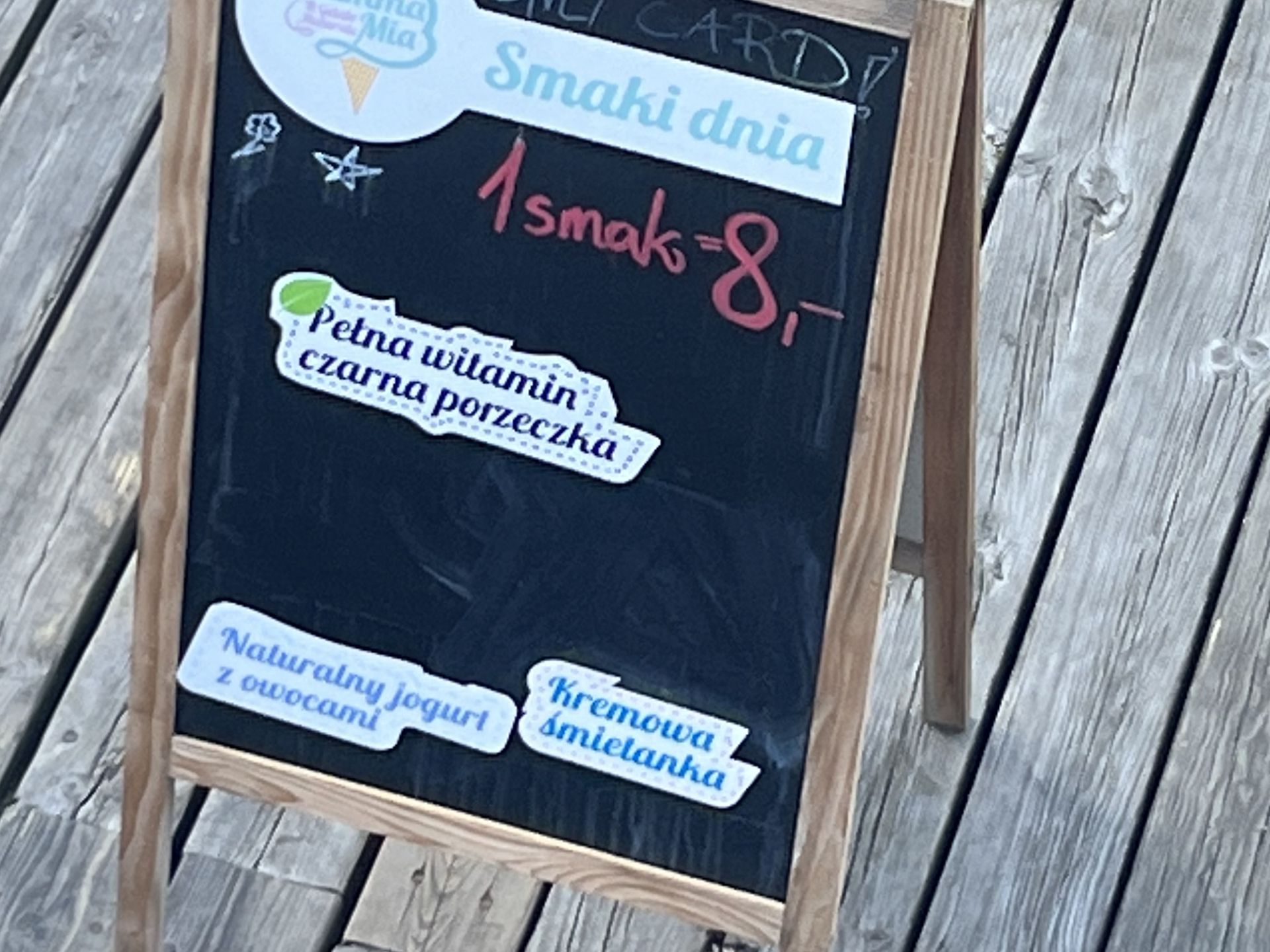 Ceny lodów i gofrów na Monciaku
