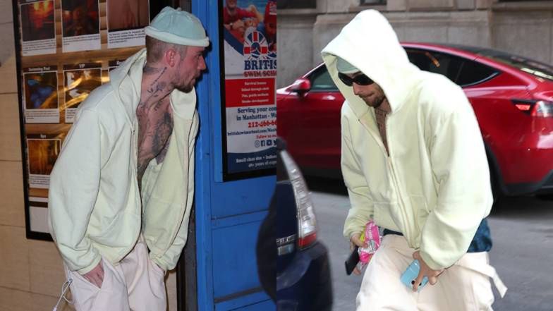 Justin Bieber w rozchełstanej stylówce w Nowym Jorku