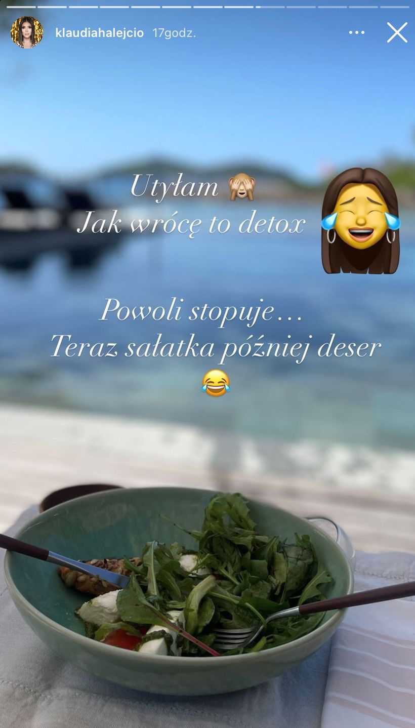 Klaudia Halejcio zdradziła fanom, że przytyła na wakacjach