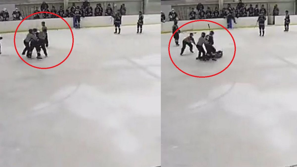 Groźny atak w meczu hokeja na lodzie