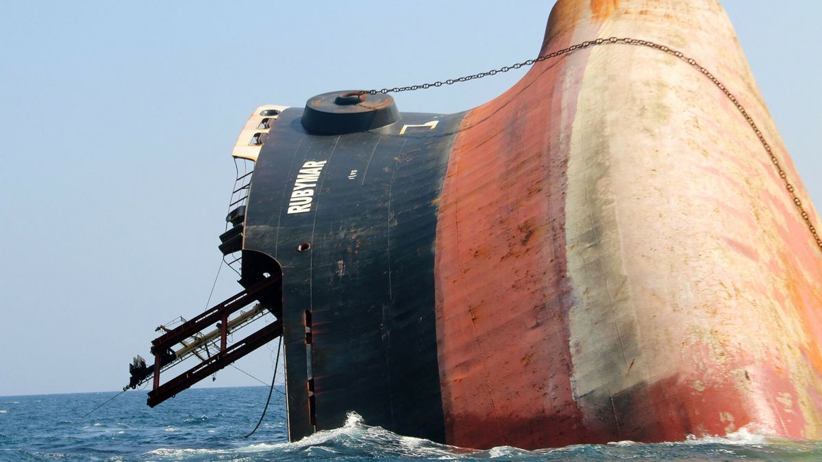 Rubymar został trafiony rakietą Huti 18 lutego, w wyniku czego na wodach Morza Czerwonego