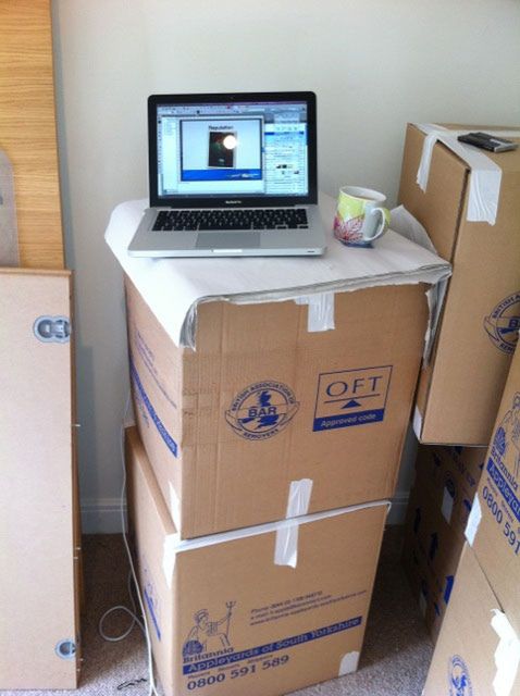 Cardboard Box Desk