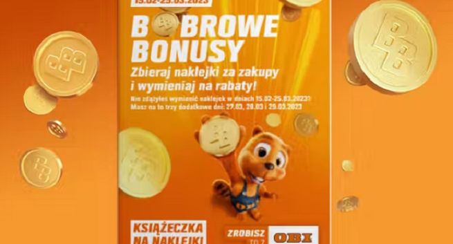 OBI za zakupy rozdaje naklejki, można je wymienić na rabaty
