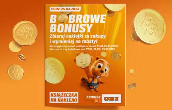 OBI za zakupy rozdaje naklejki, można je wymienić na rabaty
