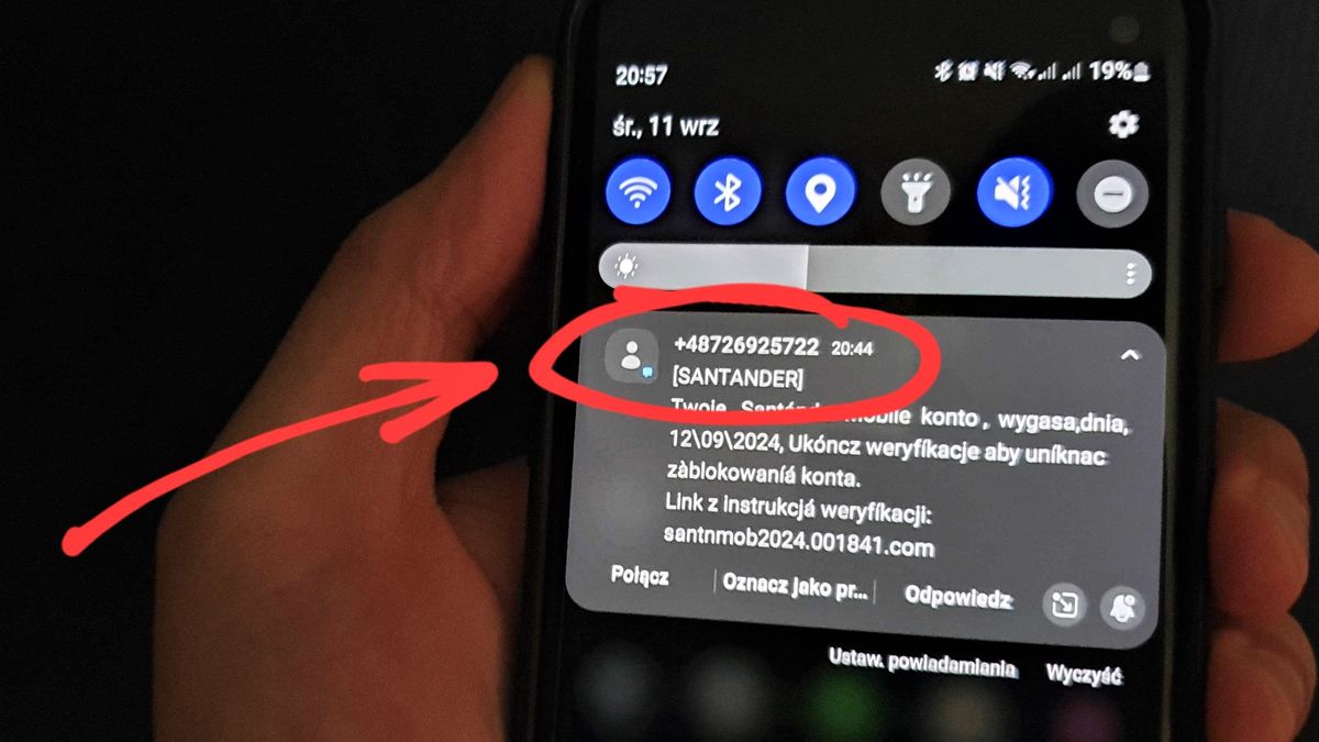 Fałszywy SMS "od Santandera"