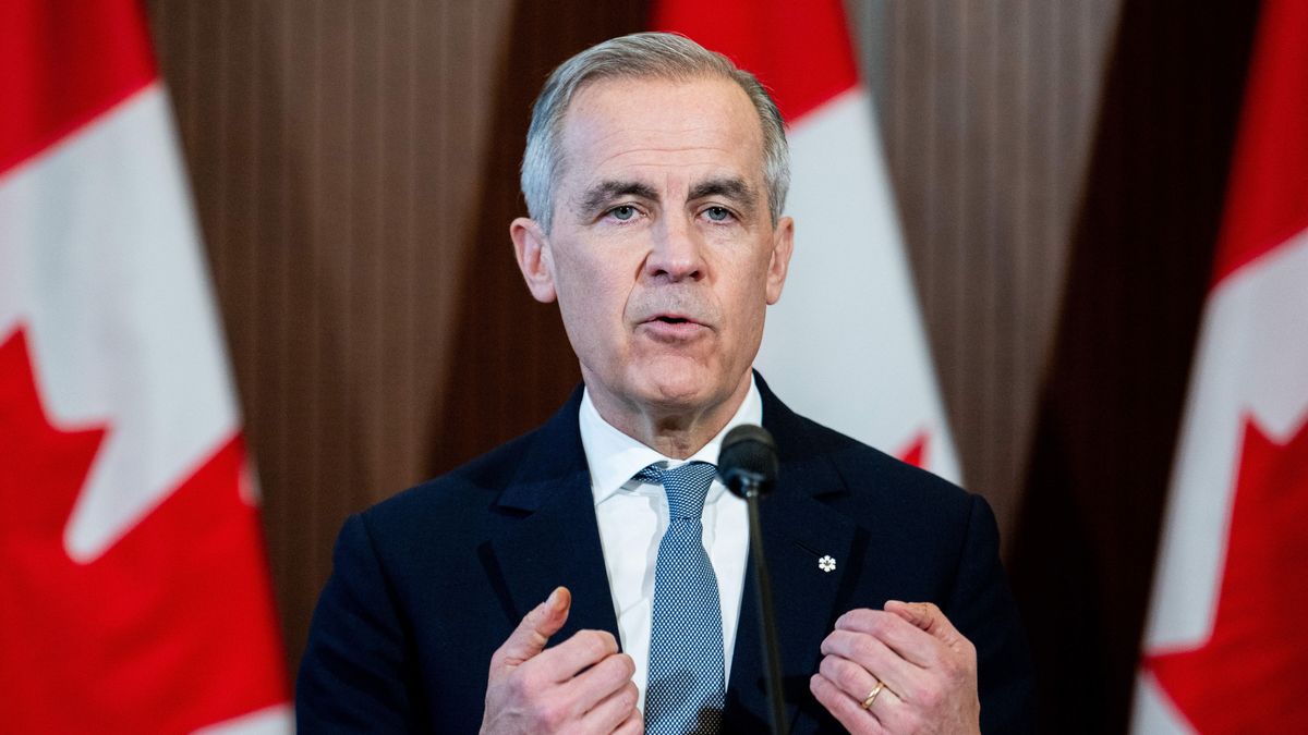 Canadian Prime Minister Mark Carney attends a press conference on proposed US tariffs on Parliament Hill in Ottawa, Canada, 27 March 2025. EPA/SPENCER COLBY Dostawca: PAP/EPA.
