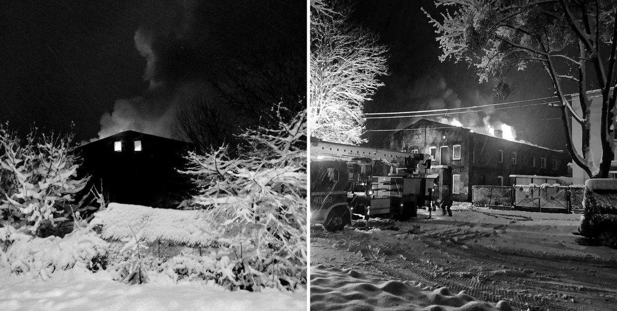 Aleksandrów Kujawski: Nocny pożar zakończył się tragedią. Po ugaszeniu strażacy znaleźli ciało