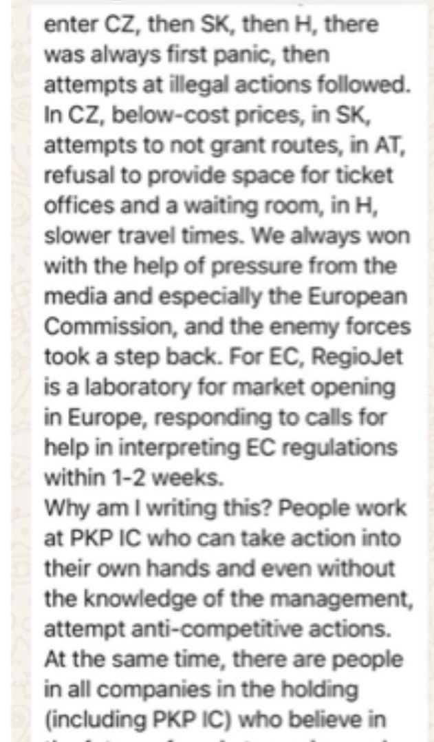 Fragmenty wiadomości przesłanych do prezesa PKP Intercity 