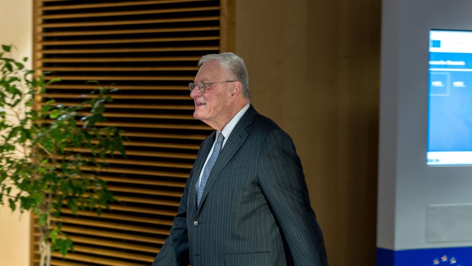 BRUSSELS, BELGIUM - FEBRUARY 18: Keith Kellogg, US Special Envoy for Ukraine and Russia, arrives at the EU headquarters on February 18, 2025 in Brussels, Belgium. Keith Kellogg meets with Ursula Von der Leyen and Antonio Costa after Europe was denied a seat at the negotiating table between Russia and the US to end the war in Ukraine. (Photo by Omar Havana/Getty Images)