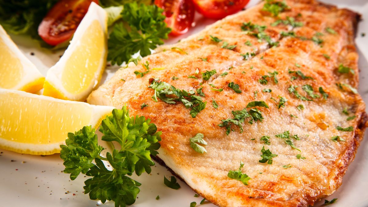 Smażony filet z flądry