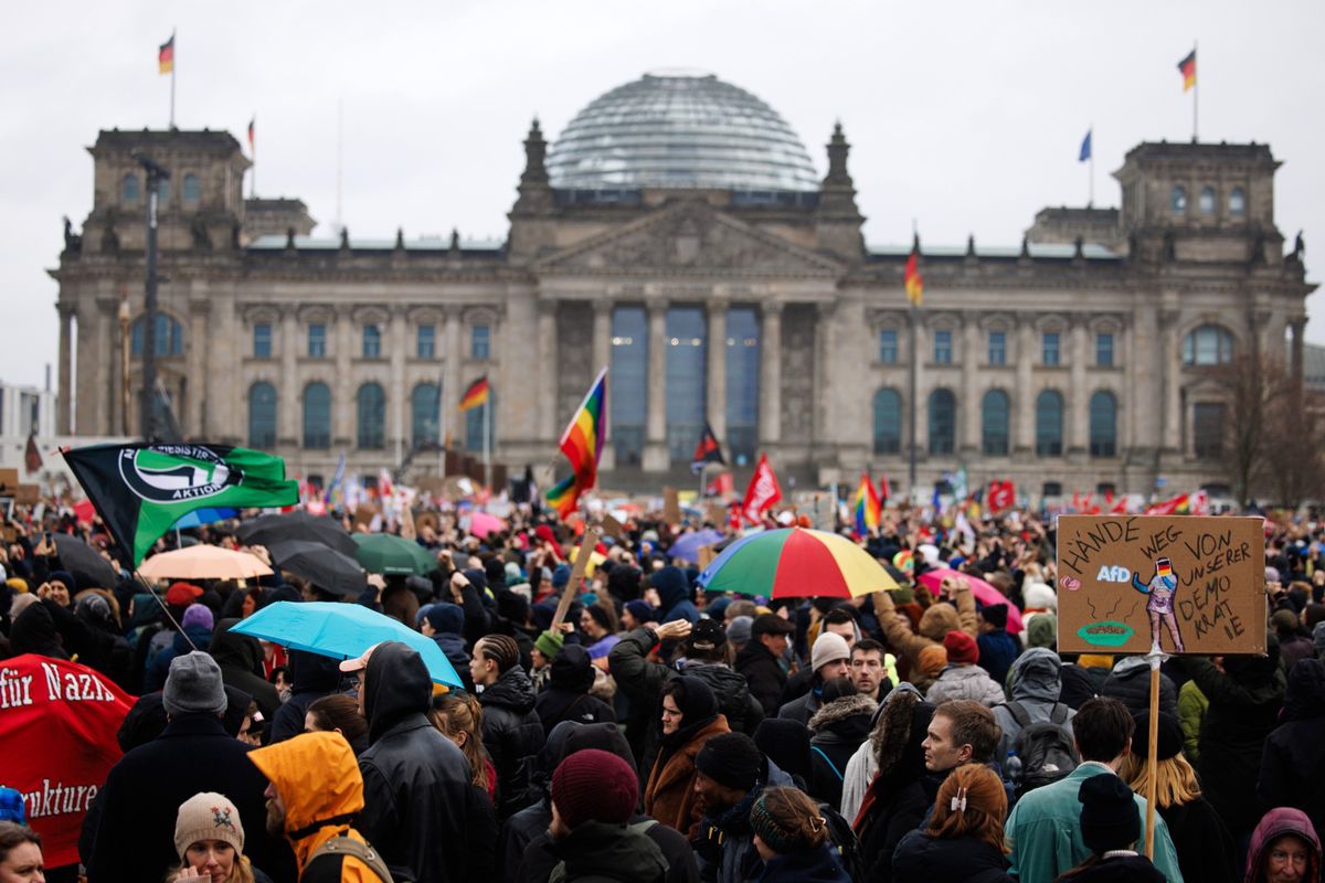 Antyprawicowe protesty w Berlinie.