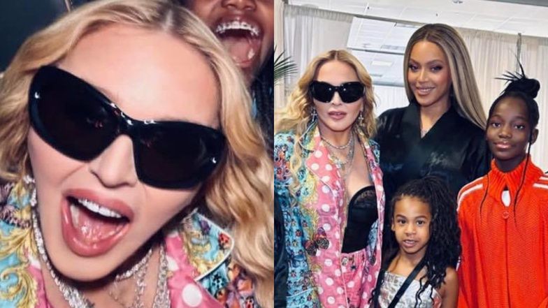 Madonna szaleje z córkami na koncercie Beyonce