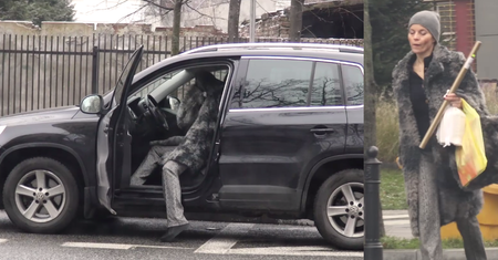 Zmęczona Foremniak zostawia auto na wysepce i idzie na zakupy (WIDEO)