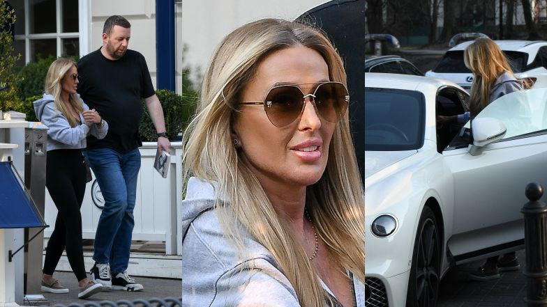 Sylwia Peretti z partnerem na mieście