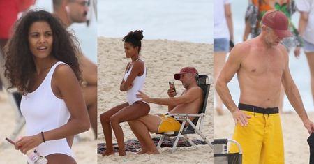 Rozmarzony Vincent Cassel fotografuje pośladki młodszej o 31 lat żony na plaży w Brazylii (ZDJĘCIA)