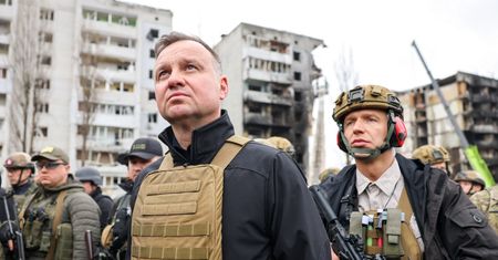 Wizyta Dudy i prezydentów krajów bałtyckich w Ukrainie. Odwiedzili Borodziankę pod Kijowem