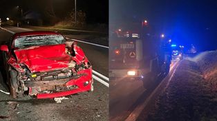 Pęchów: Zderzenie osobówki z ciężarówką na drodze krajowej nr 9. Jest zablokowana