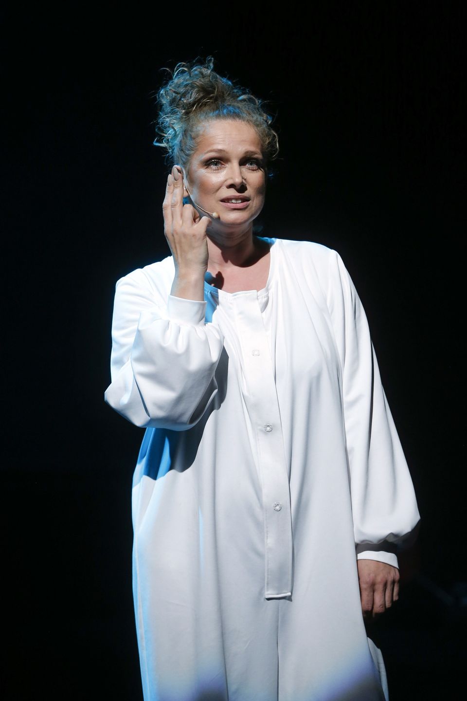 Joanna Liszowska na próbie spektaklu "Siedem sekund wieczności"