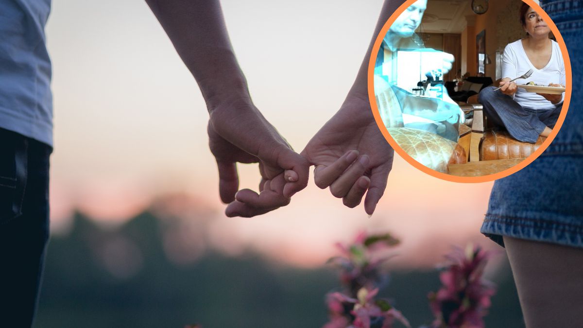 Para trzymająca się za ręce. 