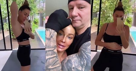 Małgorzata Rozenek pozdrawia fanów z porannej sesji z "joga-masterką" Brendą: "Mamy tu jeszcze SPORO DO ZROBIENIA"