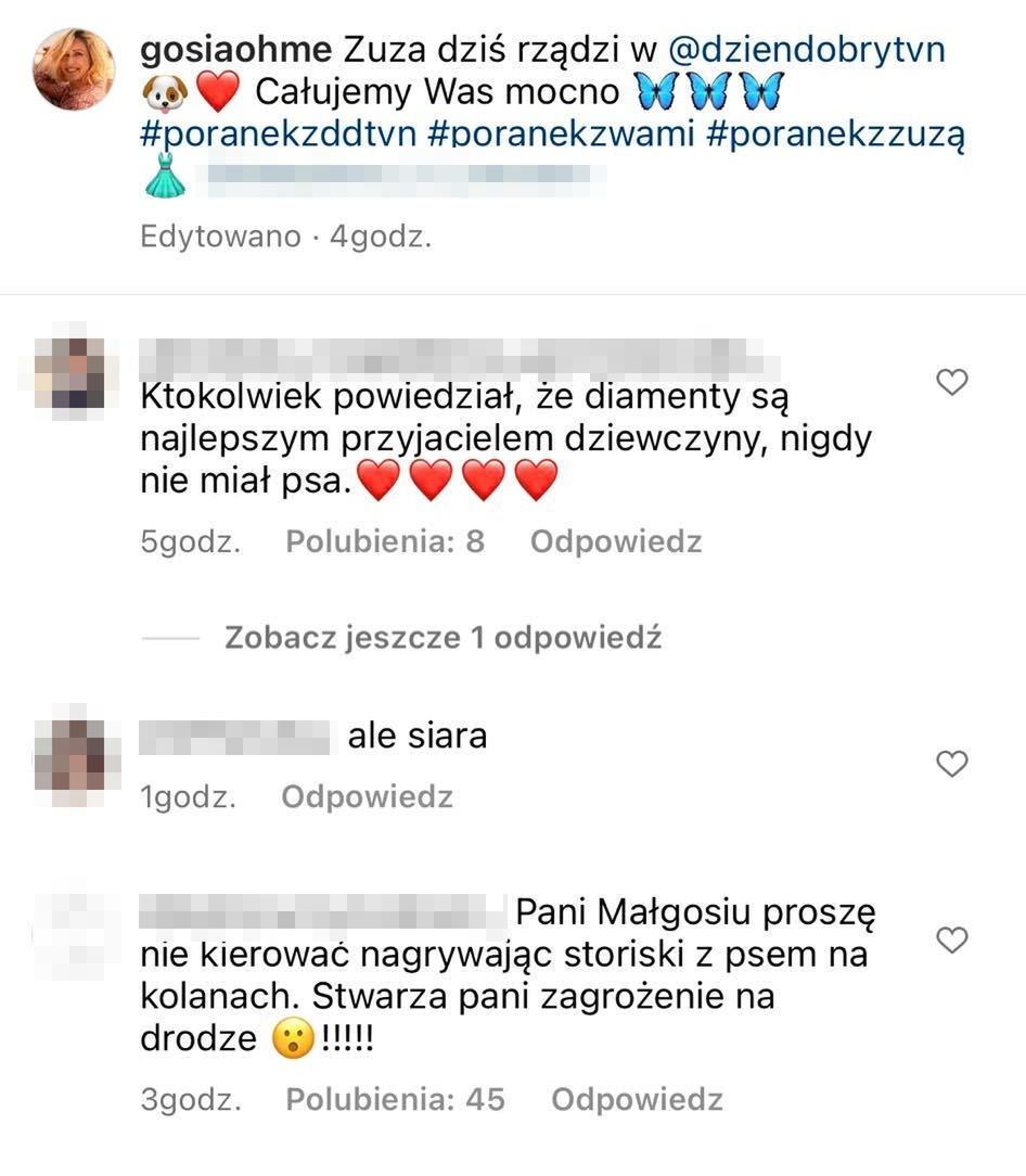 Komentarze internautów o Małorzacie Ohme
