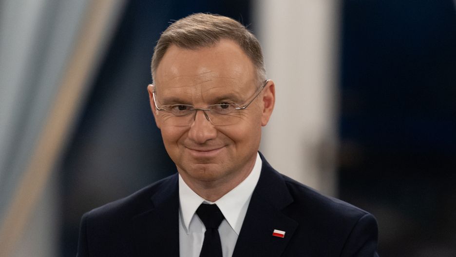 Andrzej Duda president of Poland during press conference in Warsaw, Poland on October 17, 2024. (Photo by Foto Olimpik/NurPhoto via Getty Images)