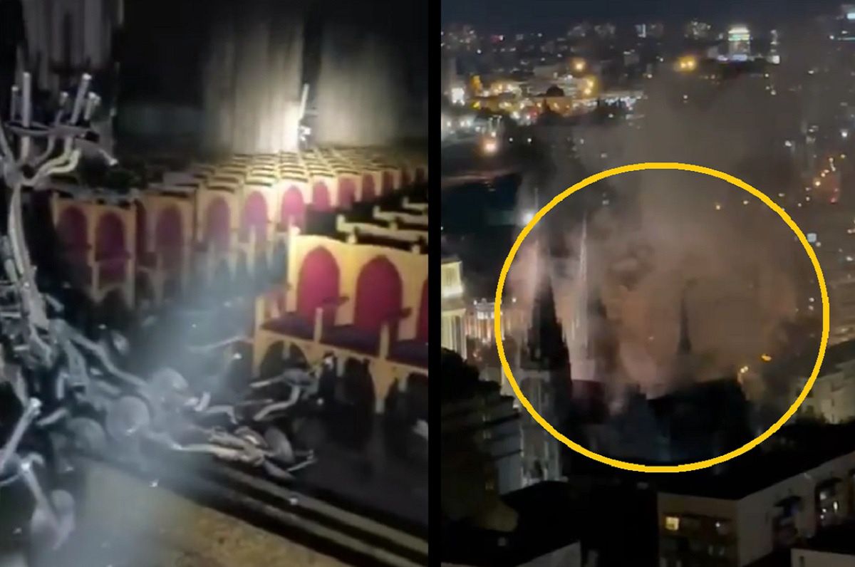 Płonął zabytkowy polski kościół. Drastyczne nagrania z Kijowa