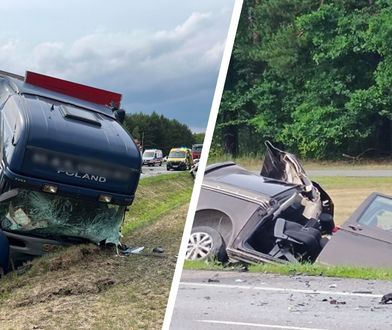 Czołowe zderzenie tira z busem. Nie żyją cztery osoby