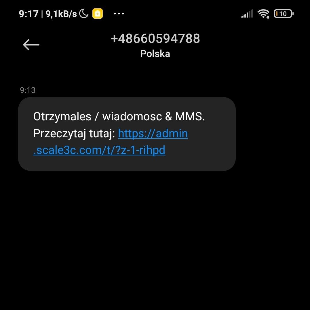 Fałszywy SMS