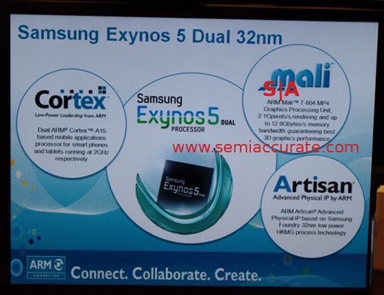 Samsung Exynos 5 specyfikacja (fot. semiaccurate)