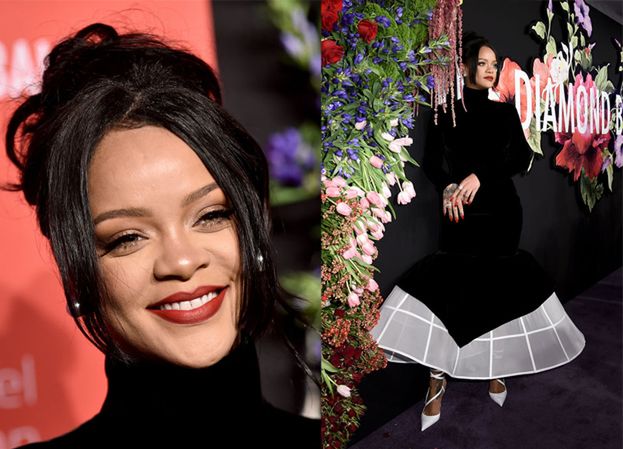Rihanna w wymyślnej sukni od Givenchy pozuje na swoim balu charytatywnym (FOTO)