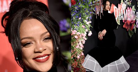 Rihanna w wymyślnej sukni od Givenchy pozuje na swoim balu charytatywnym (FOTO)