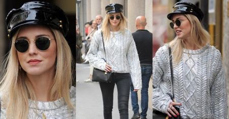 Ciężarna Chiara Ferragni spaceruje po Mediolanie