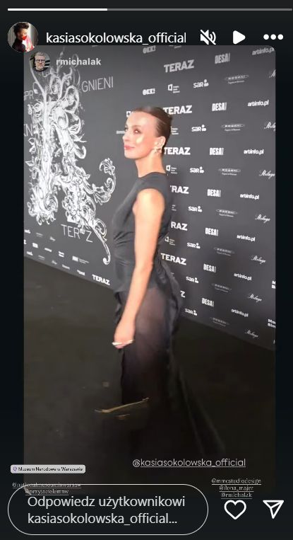 Katarzyna Sokołowska w eleganckiej sukni maxi