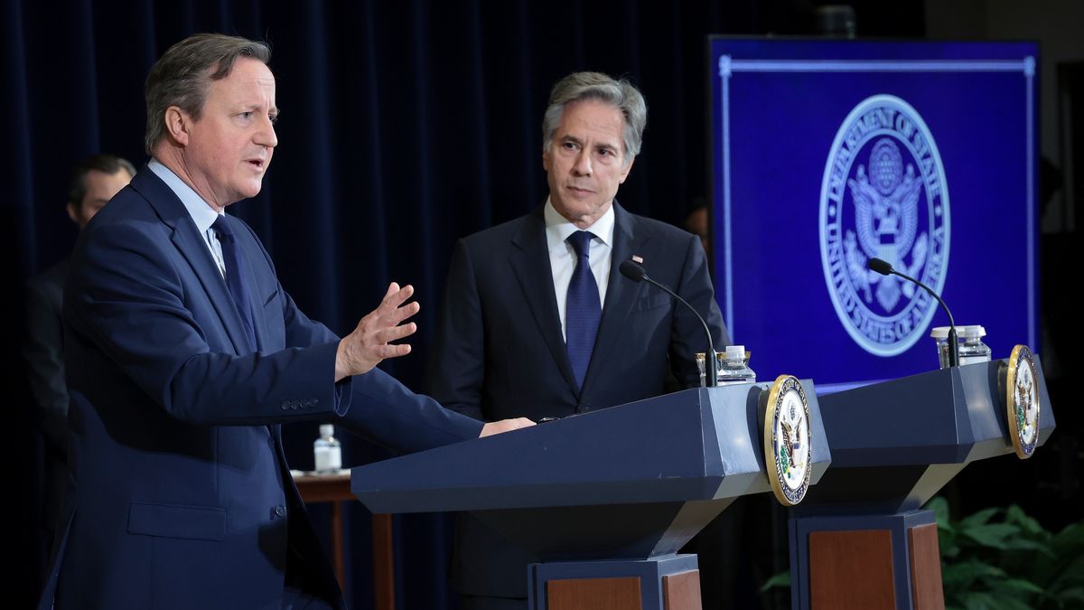 David Cameron (z lewej) spotkał się we wtorek z Antonym Blinkenem